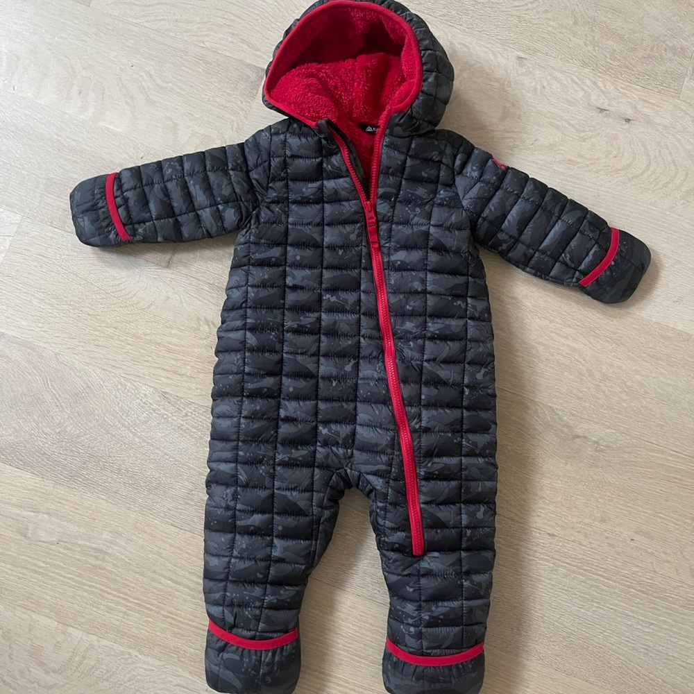 Snozu Black and Red Quilted Snowsuit